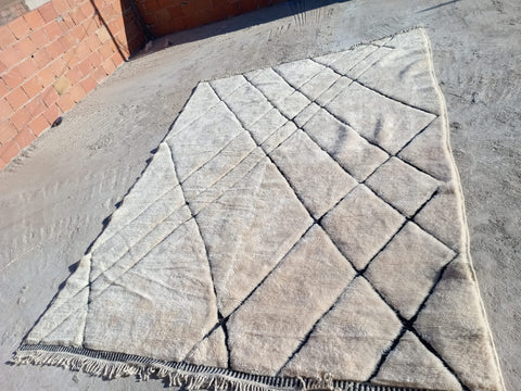 Moroccan tufted white Moroccan rug - Africancreates
