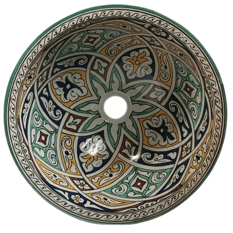 Moroccan Washbasin for bathroom & kitchen farmhouse sink Moroccan sink arabic geometric design - Africancreates
