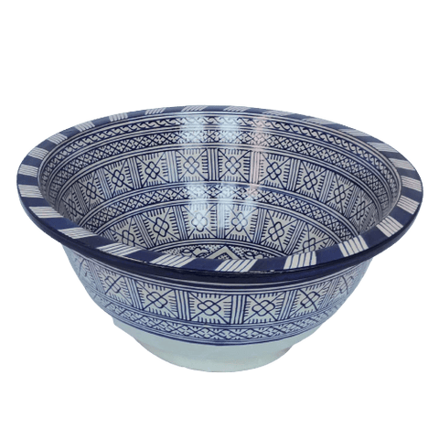 Moroccan Washbasin for bathroom & kitchen farmhouse sink Moroccan sink blue geometric design - Africancreates