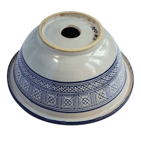 Moroccan Washbasin for bathroom & kitchen farmhouse sink Moroccan sink blue geometric design - Africancreates