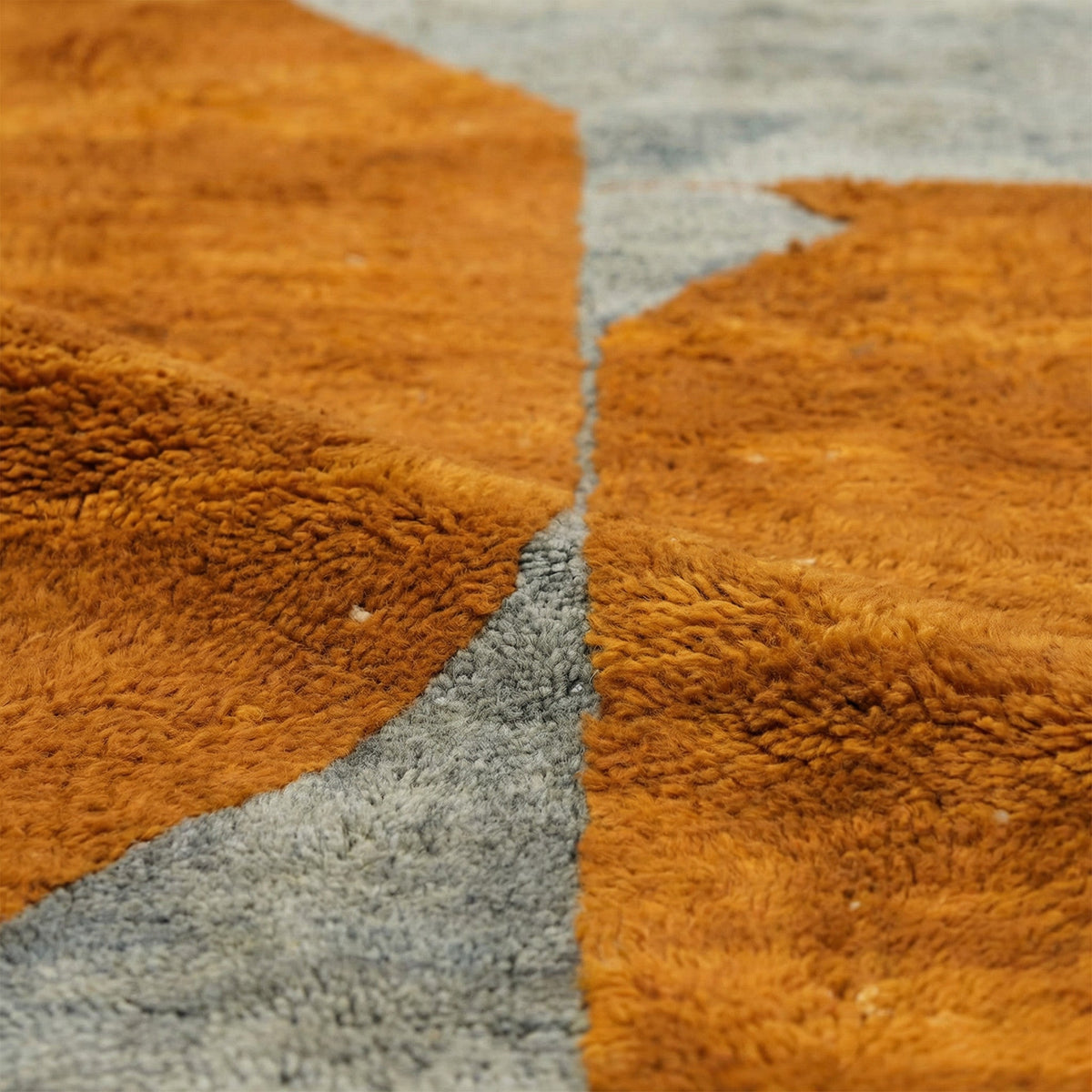 Mustard & Gray Opposed Block Custom Mrirt Moroccan Rug - Africancreates