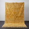 Mustard Yellow Handmade Moroccan Rug - Custom Living Room Area Beni Rugs - Africancreates