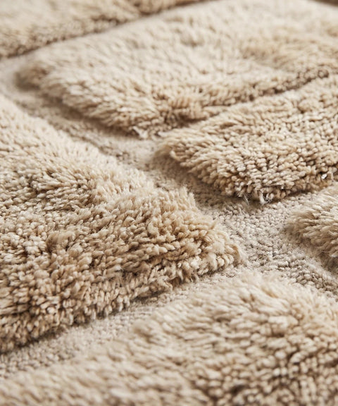 Natural Cream Raised Brick Grid Custom Moroccan Rug - Africancreates