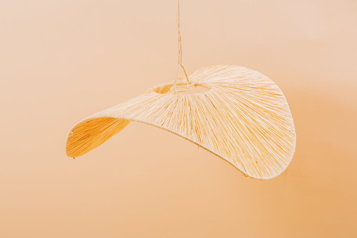 Nouveau style la vague lustre lampe marocaine fait main rotin Suspension en osier naturel, suspension doum ajourée - Africancreates