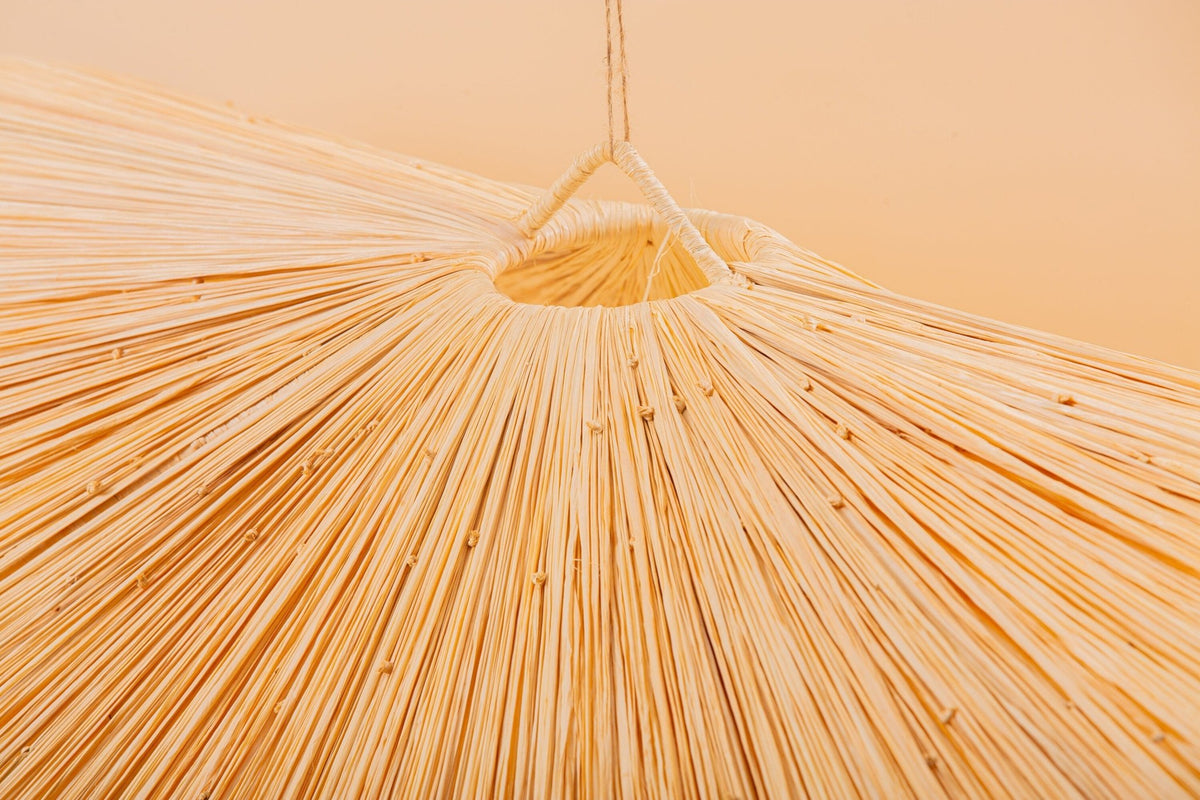 Nouveau style la vague lustre lampe marocaine fait main rotin Suspension en osier naturel, suspension doum ajourée - Africancreates
