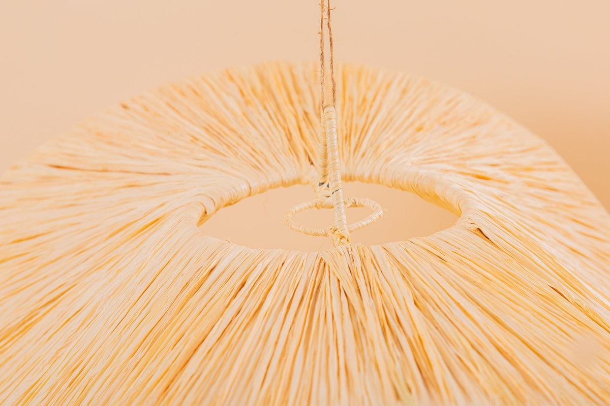 Nouveau style la vague lustre lampe marocaine fait main rotin Suspension en osier naturel, suspension doum ajourée - Africancreates