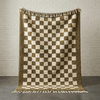 Olive Green Checkered Moroccan Rug - Handmade Custom Wool Area Beni Ourain Rugs - Africancreates