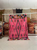 One of a Kind Vintage Moroccan rug – Wool Pink Area Boujaad Rug (5.6x8.2 ft) - Africancreates