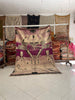 One of a Kind Vintage Moroccan rug – Wool purple Area Boujaad Rug (6.4x9.7 ft) - Africancreates