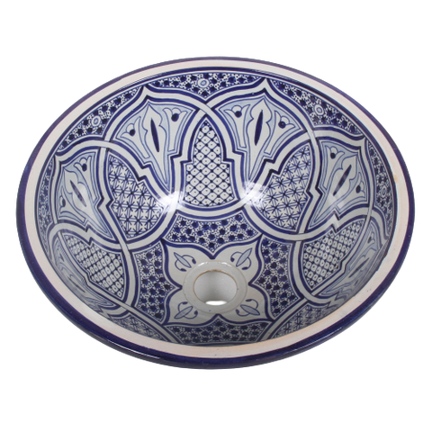 Handrafted Moroccan artisanal Ceramic sink,handmade bathroom vessel sink,washbasin for bathroom & kitchen,farmhouse sink,Moroccan sink bowl, handcrafted bathroom sink,Moroccan sink