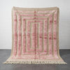 Pink Grid Wool Rug – Handmade Moroccan Berber Carpet, Tribal Floor Decor - Africancreates