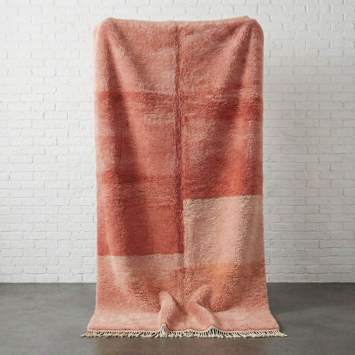 Pink Tonal Stepped Block Runner Design Custom Moroccan Rug - Africancreates