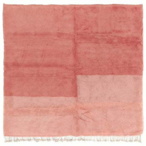 Pink Tonal Stepped Blocks Custom Moroccan Rug - Africancreates