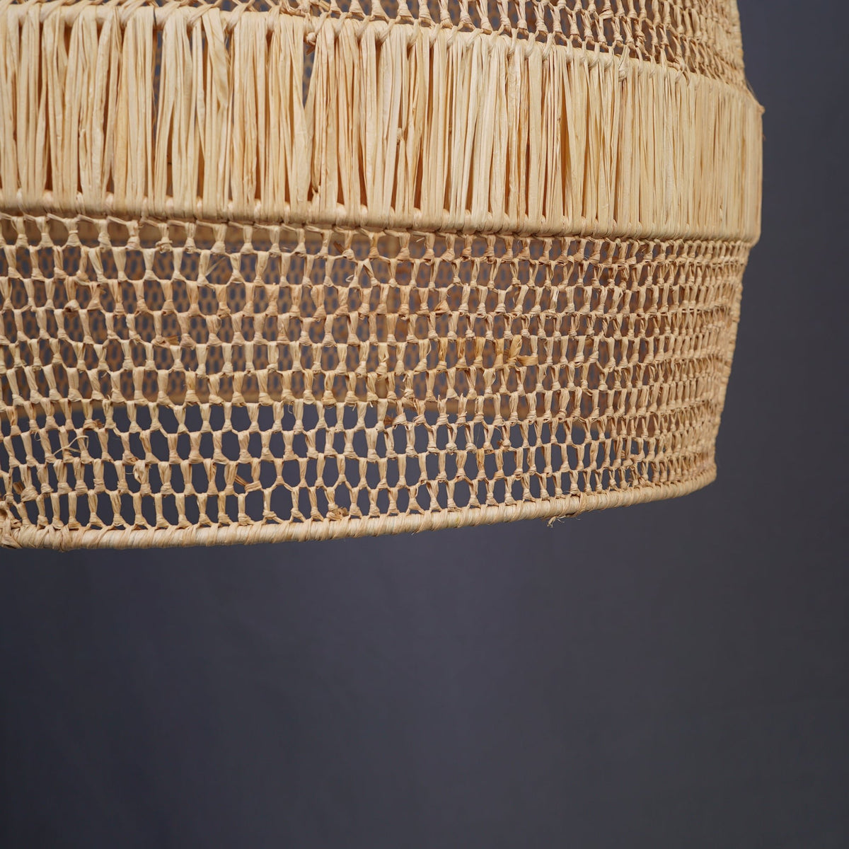 Raffia bell pendant lamp Shade - Africancreates