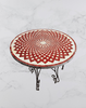 Red Moroccan mosaic table | Bistro table | Arabic Table | Tea table | chocolate Oriental table |moroccan table design - Africancreates