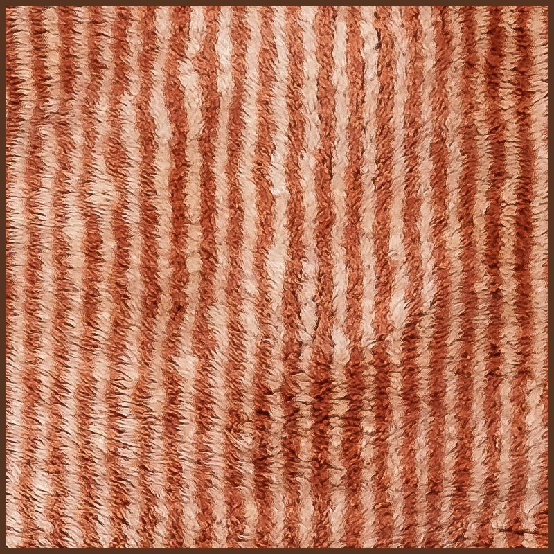 Rust & Cream Fine Streak Runner Design Custom Moroccan Rug - Africancreates