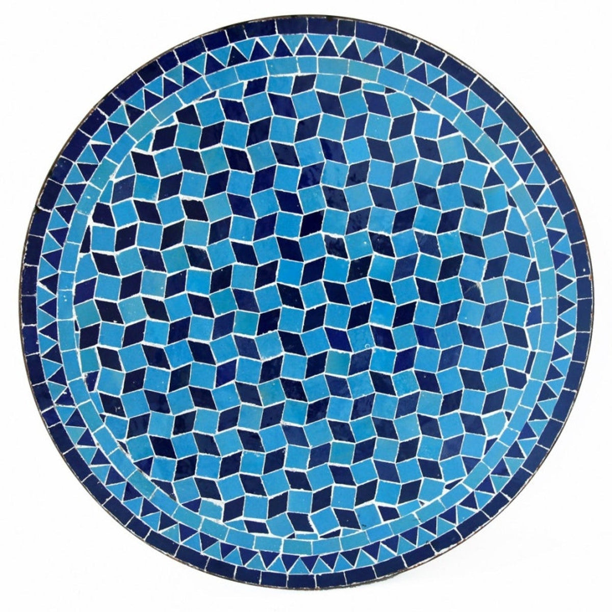 Sea Blue Moroccan mosaic table | Bistro table |Terracotta Arabic Table | Tea table | chocolate Oriental table |moroccan table design - Africancreates