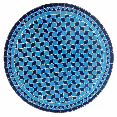 Sea Blue Moroccan mosaic table | Bistro table |Terracotta Arabic Table | Tea table | chocolate Oriental table |moroccan table design - Africancreates