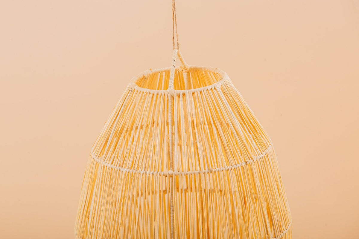 Suspension cloche en raphia Abat-jour H25 cm - Africancreates