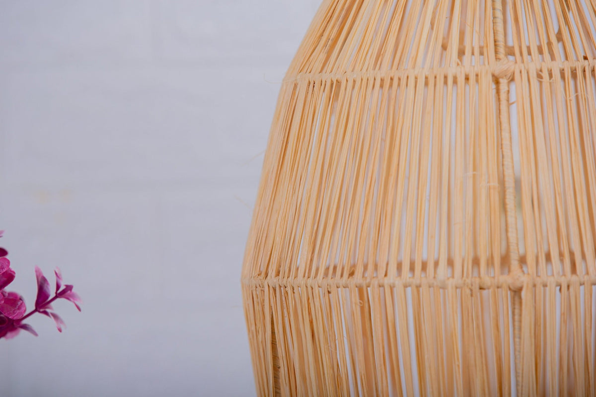 Suspension cloche en raphia Abat-jour H25 cm - Africancreates