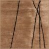 Tan & Black Elongated Crossed Lines Runner Design Custom Moroccan Rug - Africancreates