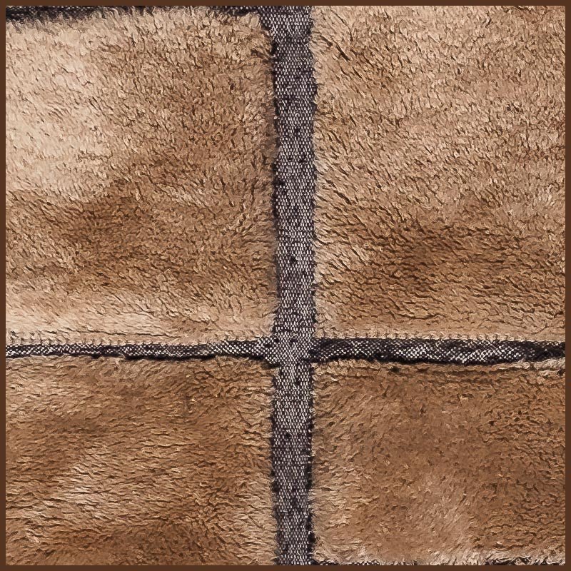 Tan & Charcoal Rectangular Ladder Runner Design Custom Moroccan Rug - Africancreates