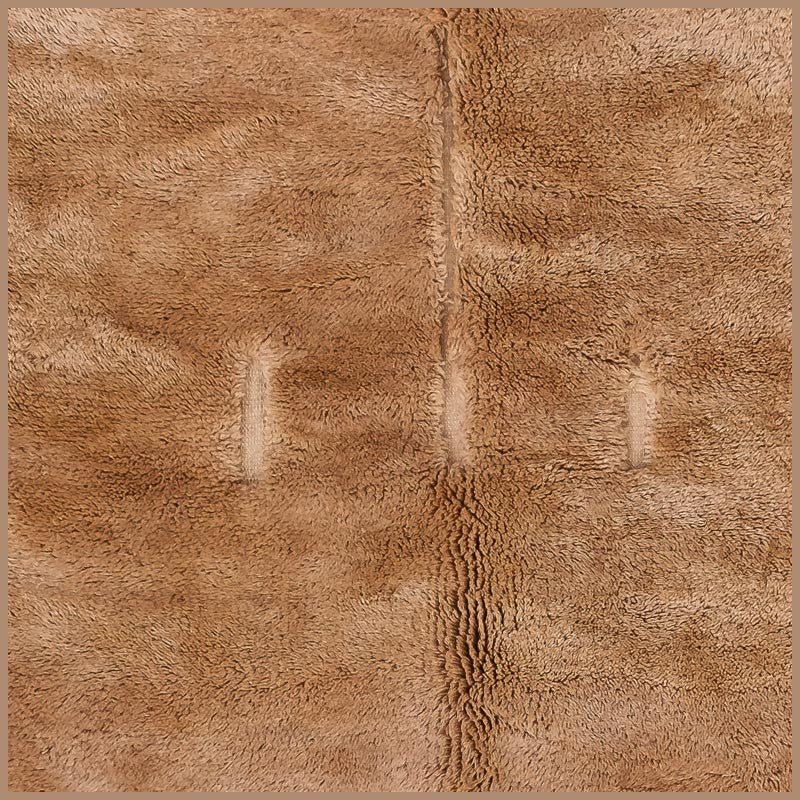 Tan Tonal Short Rectangular Relief Custom Moroccan Rug - Africancreates
