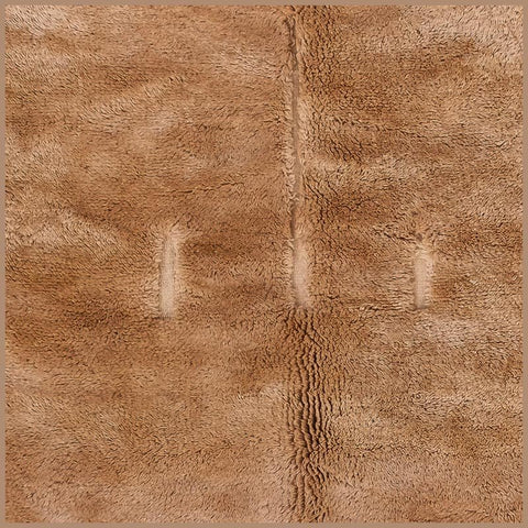 Tan Tonal Short Rectangular Relief Custom Moroccan Rug - Africancreates