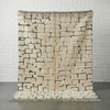 Tufted Cream Bricks Handmade Moroccan Rug - Custom Living Room Area Beni Rugs - Africancreates