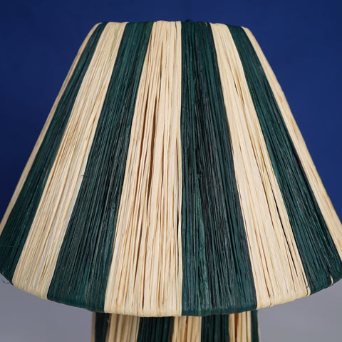 Green Raffia bedside lamp