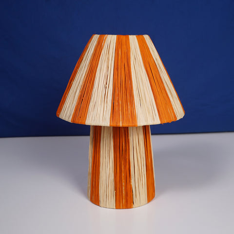 Raffia bedside lamp