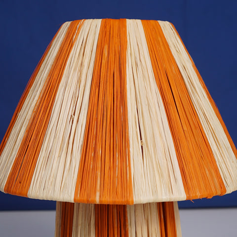 Raffia bedside lamp