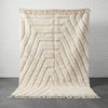 White Grid Modern Handmade Moroccan Rug - Custom Living Room Wool Area Beni Rugs - Africancreates