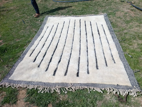 White Moroccan tufted rug , beniourain rug, Mrirt rug ,berber rug, Beni Ourain rug ,rug for livingroom ,9 by 12 moroccan rug ,8 by 10 moroccan rug ,large rug - Africancreates