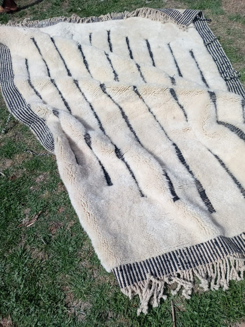 White Moroccan tufted rug , beniourain rug, Mrirt rug ,berber rug, Beni Ourain rug ,rug for livingroom ,9 by 12 moroccan rug ,8 by 10 moroccan rug ,large rug - Africancreates