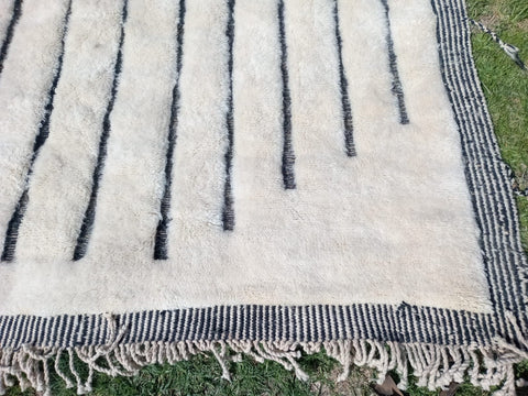 White Moroccan tufted rug , beniourain rug, Mrirt rug ,berber rug, Beni Ourain rug ,rug for livingroom ,9 by 12 moroccan rug ,8 by 10 moroccan rug ,large rug - Africancreates