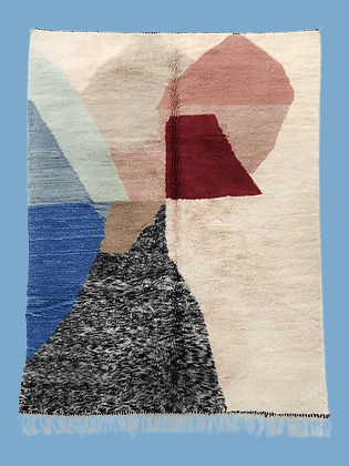 Wool Modern contemporary design Beni Ourain Berber area Moroccan Mrirt 8x10 rugs | wool handmade Moroccan 9x12 rugs - Africancreates