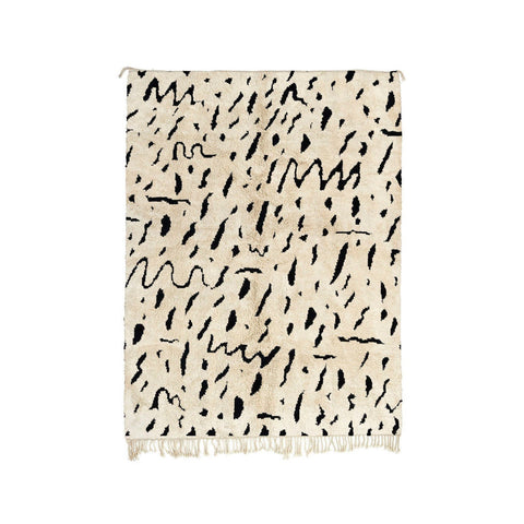 8x10 rug, Moroccan rug Abstract, Black and Off-White Beni Ourain rug,area rug handmade berber rugs,-rugs , 8x10 rugs,rugs rugs - Africancreates