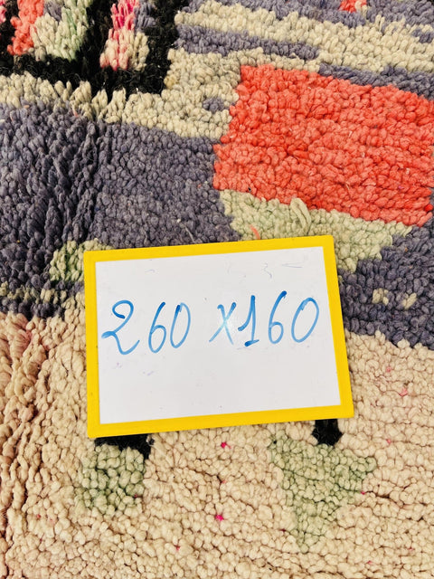 ARTISTIC Boujad Moroccan Rug, Handmade Rug, Authentic Moroccan Rug, Abstract Berber Rug, Purple pink Wool Rug, Sheep Wool Rug, Bohemian Rug. - Africancreates