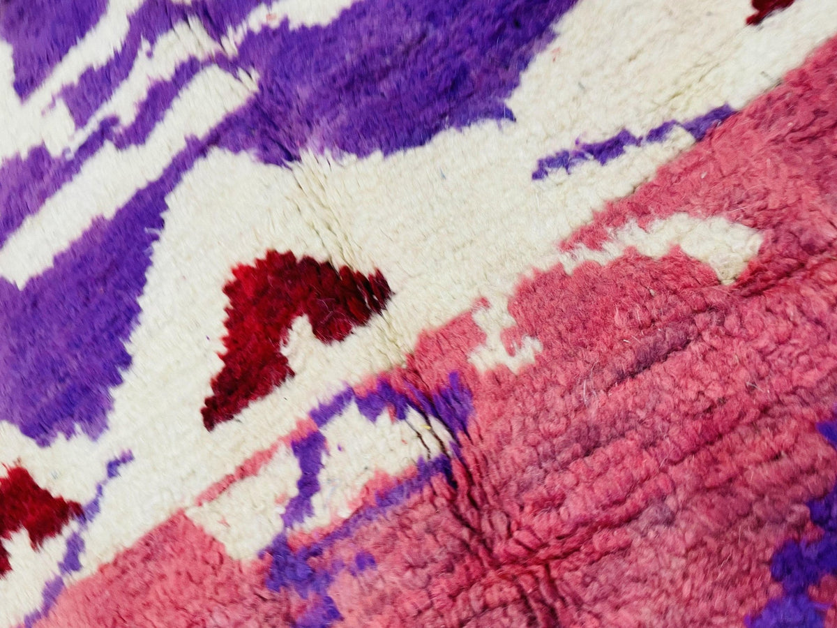 Artistic VINTAGE Moroccan Rug, Handmade Rug, Authentic Moroccan Rug, Abstract Berber Rug,Wool Rug, Sheep Wool Rug, Beni ourain rug - Africancreates