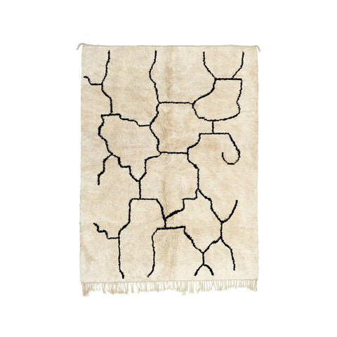 Authentic Moroccan rug Abstract, Black and Off-White Beni Ourain rug,area rug handmade berber rugs in 8x10 rug,-rugs , 8x10 rugs,rugs rugs - Africancreates