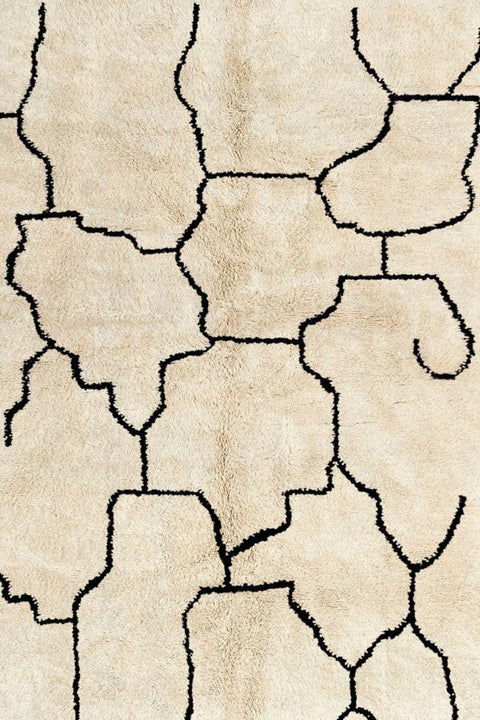 Authentic Moroccan rug Abstract, Black and Off-White Beni Ourain rug,area rug handmade berber rugs in 8x10 rug,-rugs , 8x10 rugs,rugs rugs - Africancreates