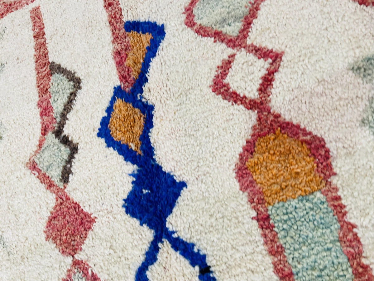 Beautiful VINTAGE Moroccan Rug, Handmade Rug, Vintage Authentic Moroccan Rug, Abstract Berber Rug,Wool Rug, Sheep Wool Rug, Beni ourain rug - Africancreates