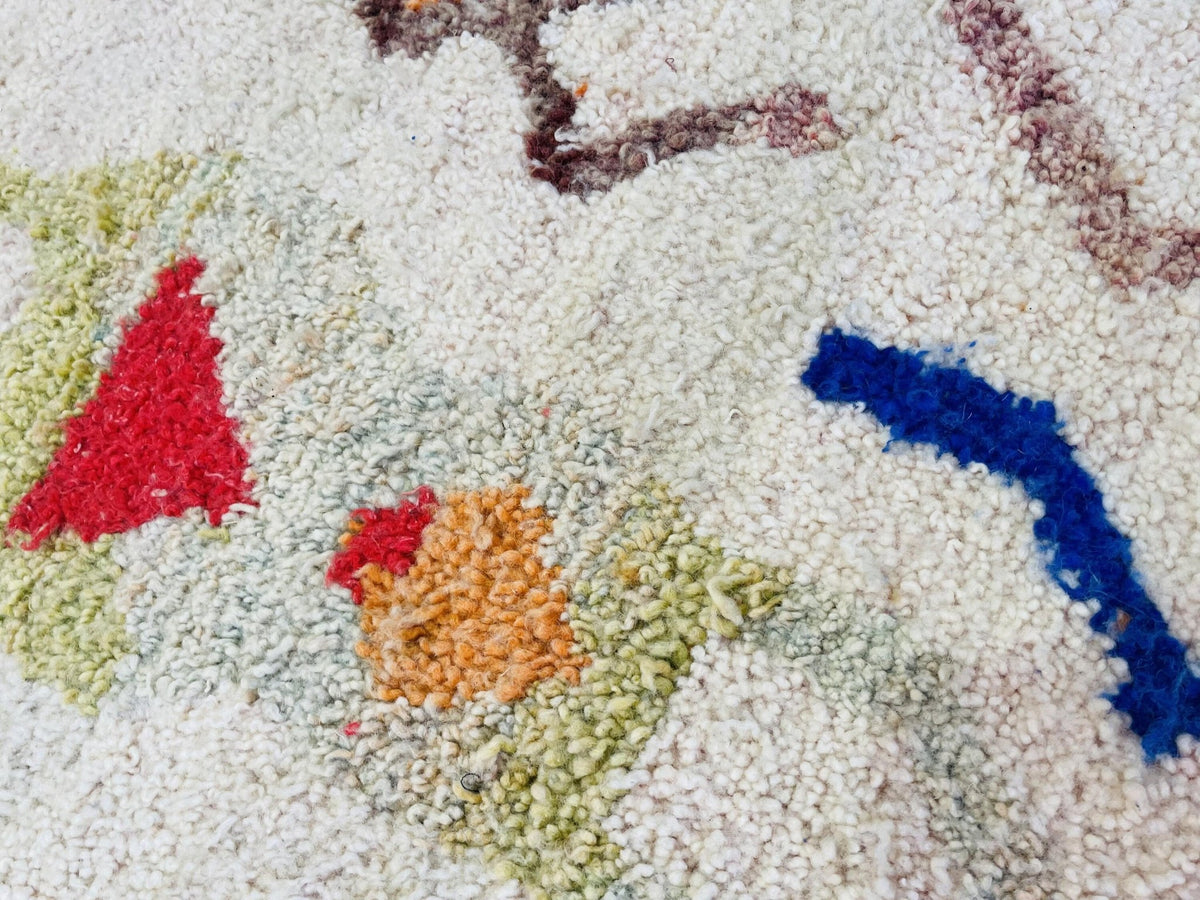 Beautiful VINTAGE Moroccan Rug, Handmade Rug, Vintage Authentic Moroccan Rug, Abstract Berber Rug,Wool Rug, Sheep Wool Rug, Beni ourain rug - Africancreates