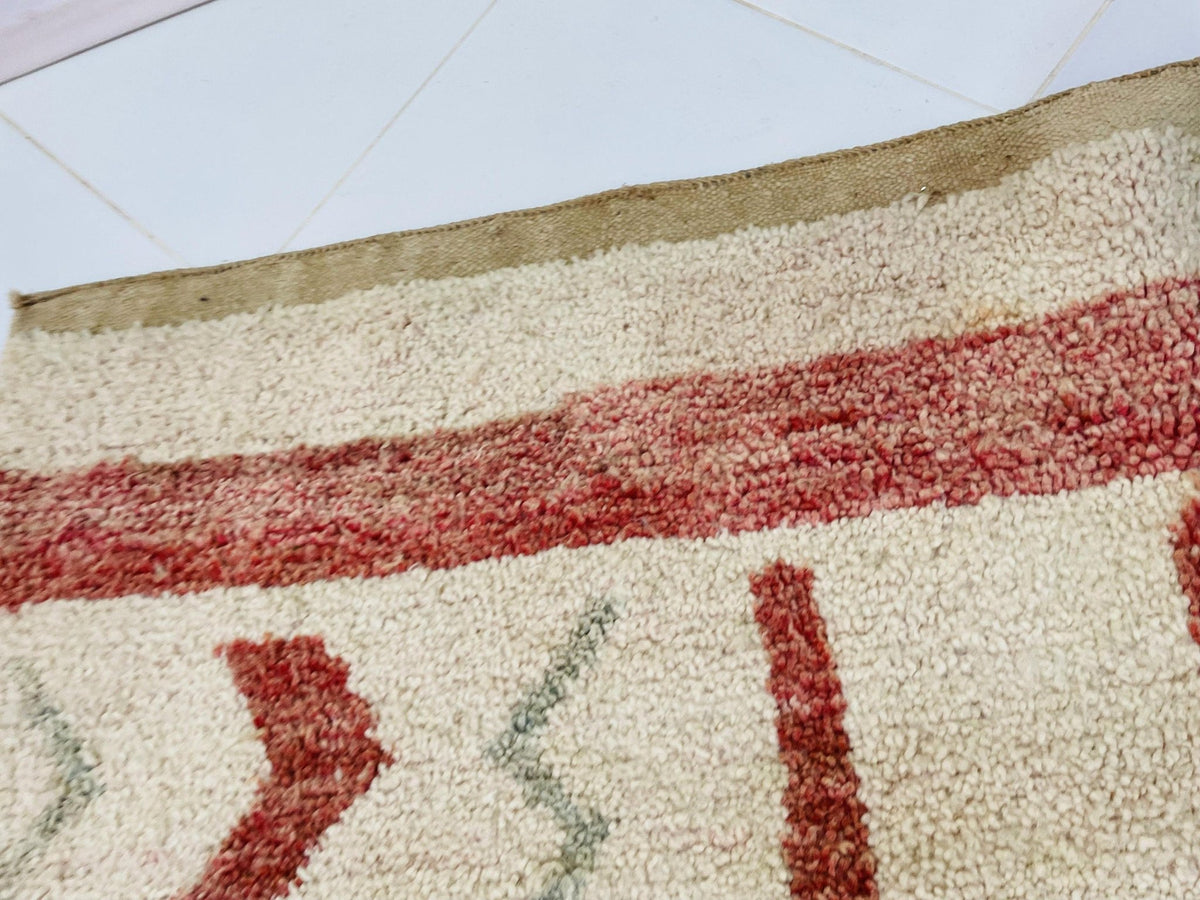 Beautiful VINTAGE Moroccan Rug, Handmade Rug, Vintage Authentic Moroccan Rug, Abstract Berber Rug,Wool Rug, Sheep Wool Rug, Beni ourain rug - Africancreates