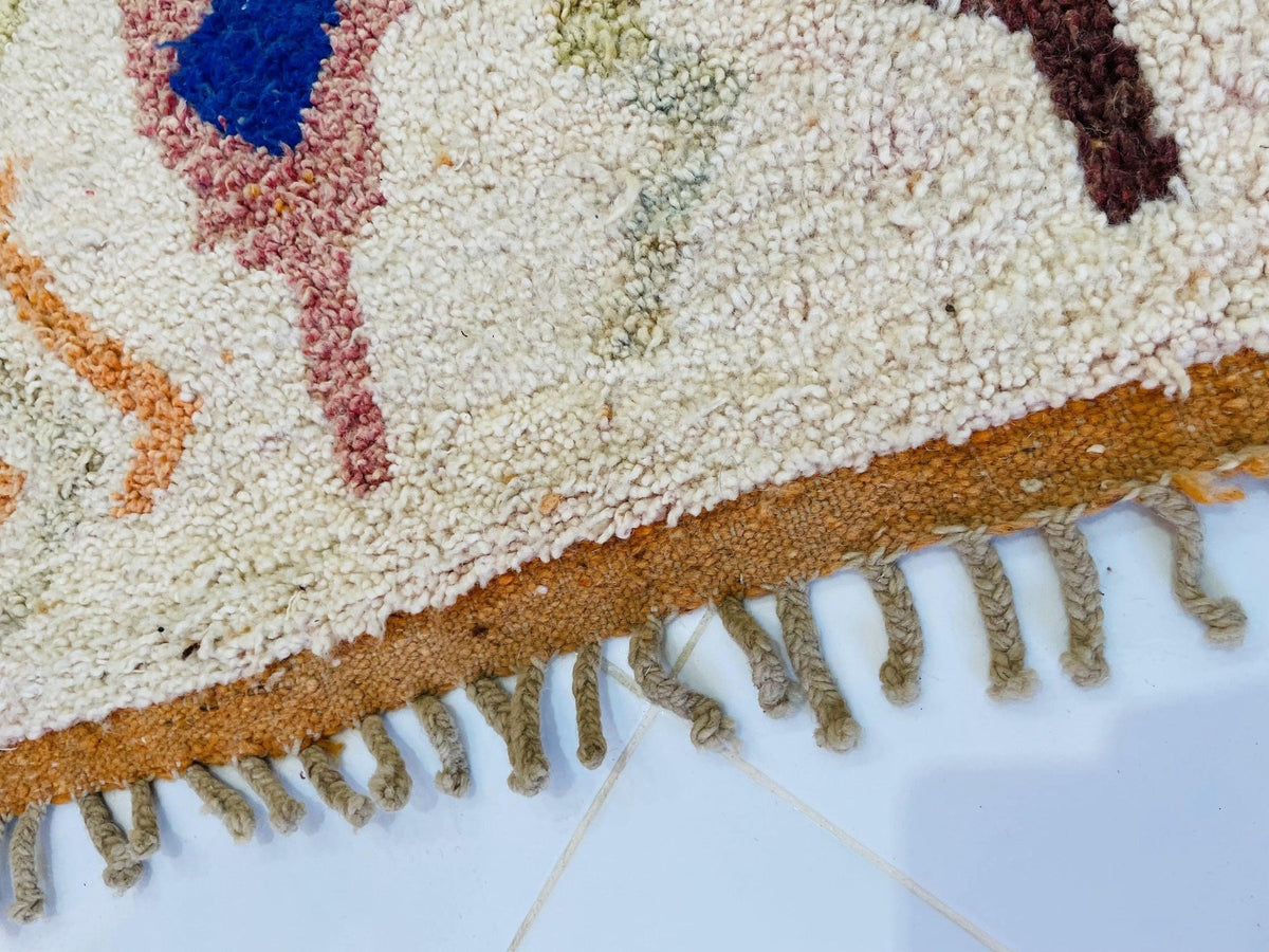 Beautiful VINTAGE Moroccan Rug, Handmade Rug, Vintage Authentic Moroccan Rug, Abstract Berber Rug,Wool Rug, Sheep Wool Rug, Beni ourain rug - Africancreates