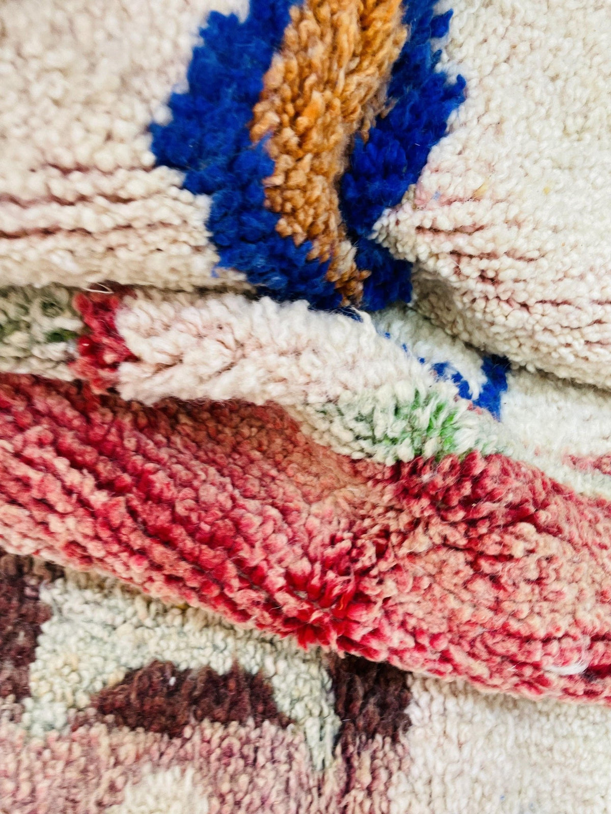 Beautiful VINTAGE Moroccan Rug, Handmade Rug, Vintage Authentic Moroccan Rug, Abstract Berber Rug,Wool Rug, Sheep Wool Rug, Beni ourain rug - Africancreates