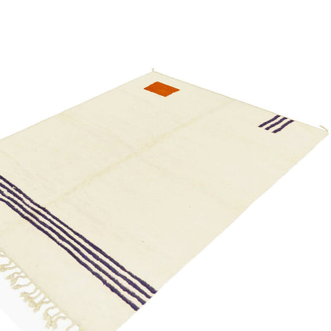 Beni Ourain Moroccan rug contemporary design , custom made for living room , handmade with natural wool - Africancreates