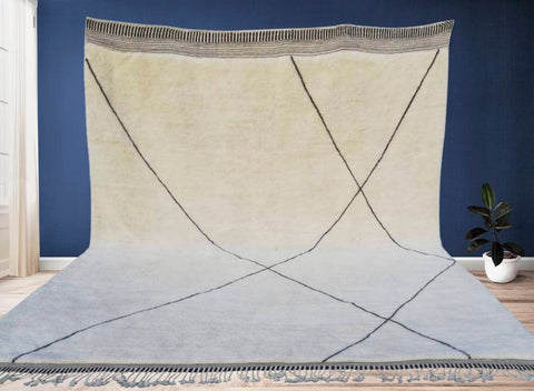 Beni ourain rug- Moroccan Rug- Custom size rug-Berber Rug - Custom rug- rugs for living room, Genuine lamb wool- Contemporary rug- All wool - Africancreates