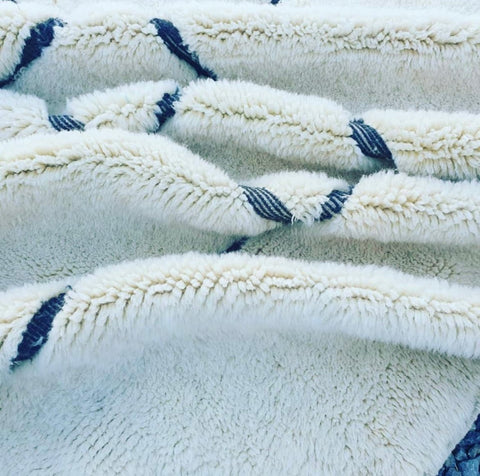 Best Seller Beni Mrirt White Moroccan berber rug , beni ourain custom and handmade with natural wool - Africancreates